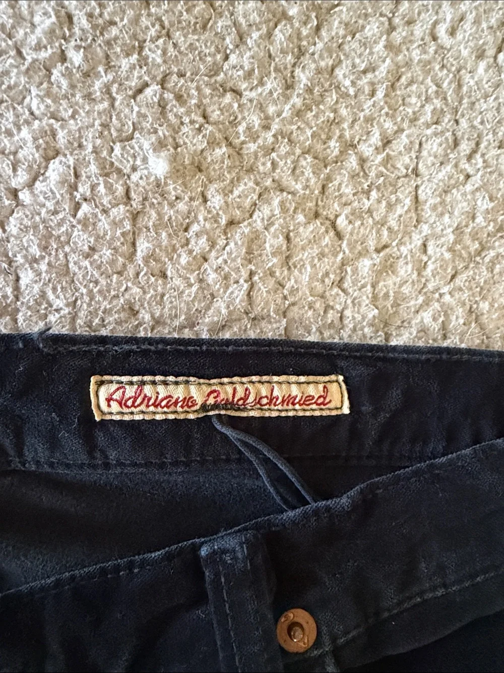 Ag Adriano Goldschmied The Angel Navy Velvet Flare Wide Leg Jeans 30